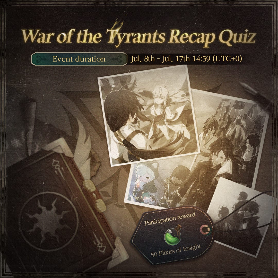 [Event] War of the Tyrants Recap Quiz Event