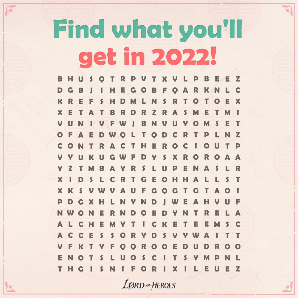 Avillon's New Year Word Search Puzzle!