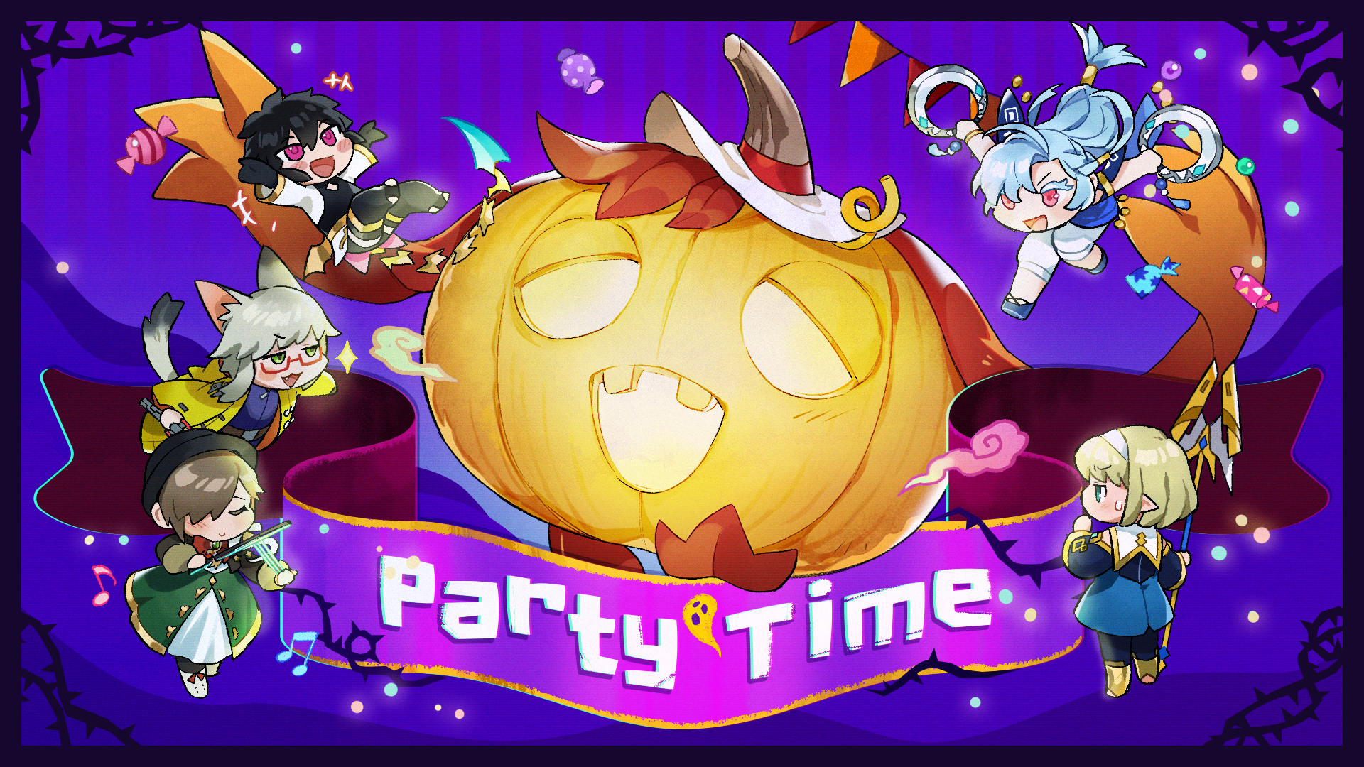 Pumpernell is back for the Halloween Party! 🎃